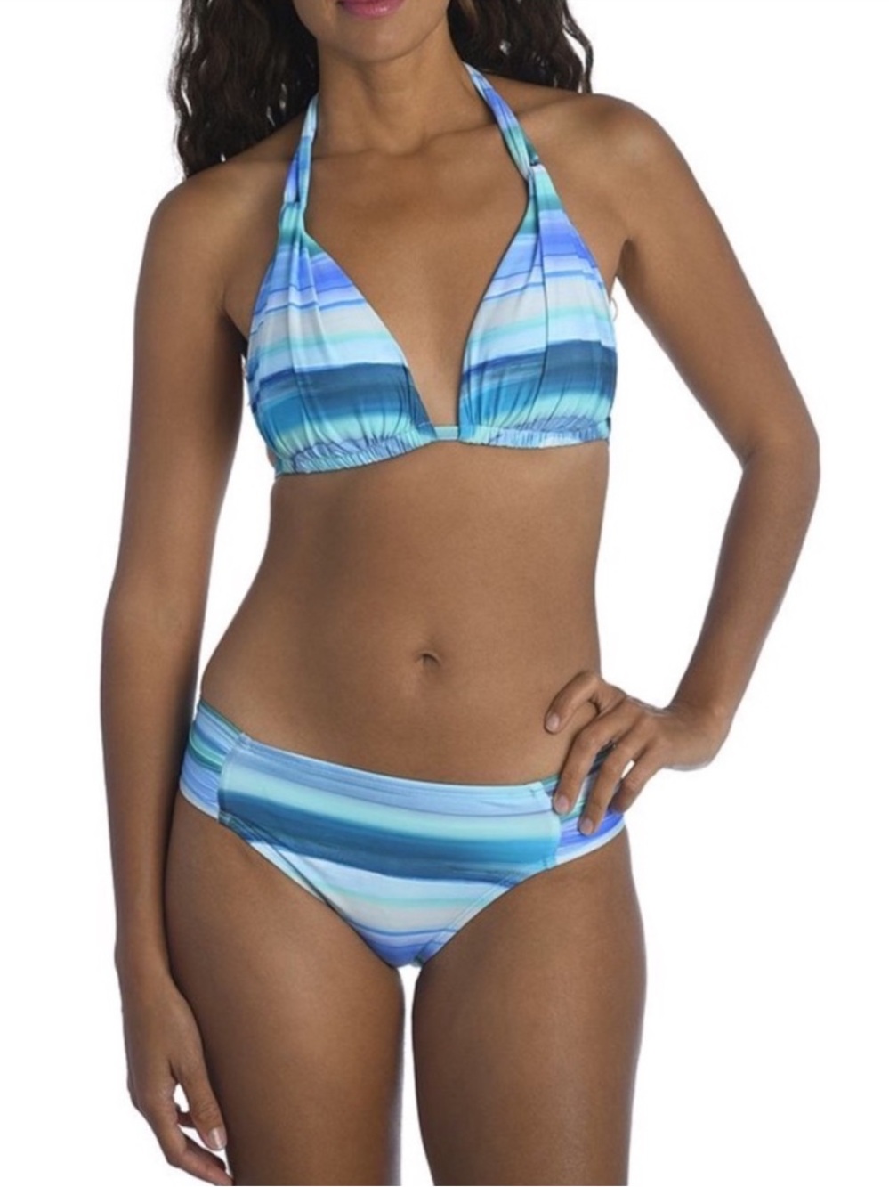 NWT La Blanca Ocean Shirred Banded Bikini Bottoms